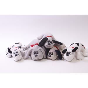 Pound Puppies, Small Plush, Lot, White, Gray, FLAWED, Vintage, ~ 260112-WH 895